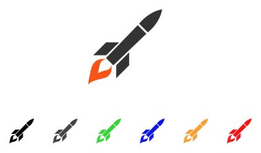 Füze uçuş vektör simgesi