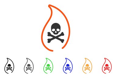 Ölümlü alev vektör simgesi