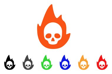Ölümlü alev vektör simgesi