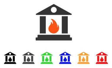 Kurban Tapınağı ateş vektör simgesi