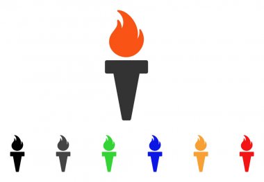 Meşale yangın vektör simgesi