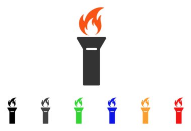 meşale alevi vektör simgesi