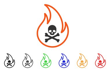 Toksik yangın vektör simgesi