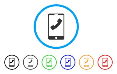 Cep telefonu yuvarlak simge