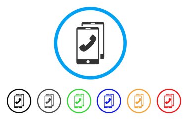 Cep telefonları yuvarlak simge