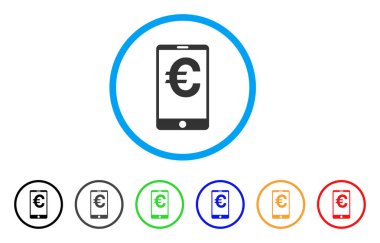 Euro mobil denge yuvarlak simge