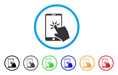 El Smartphone yuvarlak simgesini tıklatın