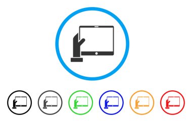 Pda yuvarlak simge el tutar