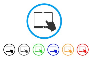 El işaretçisi Tablet yuvarlak simgesi