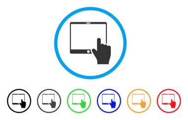 Mobil Tablet yuvarlak simge el Puan