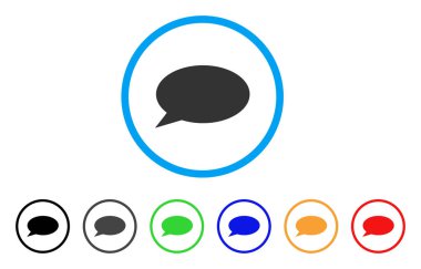 İleti bulut yuvarlak simgesi