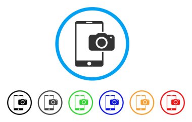 Mobil kamera yuvarlak simgesi