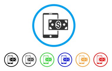 Mobil Doları para simgesi yuvarlak