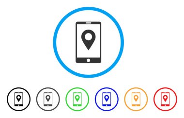 Cep telefonu Gps yuvarlak simge