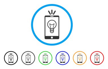 Mobil lamba ışık yuvarlak simge