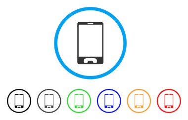 Cep telefonu yuvarlak simge