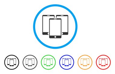 Cep telefonları yuvarlak simge