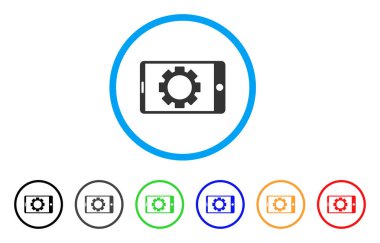 Telefon ayarları yuvarlak simge dişli