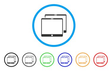 Cep yuvarlak simge sekmeleri