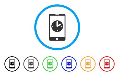 Mobil zaman yuvarlak simge