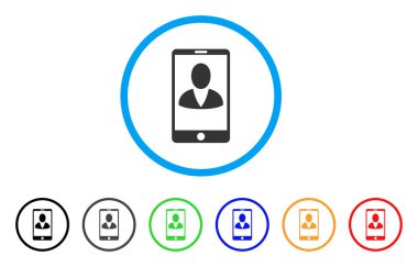 Mobil kullanıcı profili yuvarlak simge