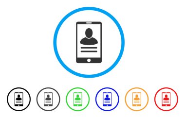 Mobil kullanıcı özellikleri yuvarlak simge