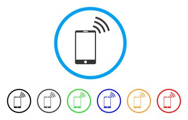 Mobil Wi-Fi sinyal yuvarlak simge