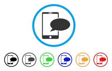 Telefon iletisi yuvarlak simgesi