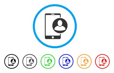 Telefon kullanıcı profili yuvarlak simgesi