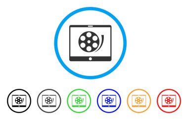 Telefon Video Reel yuvarlak simgesi