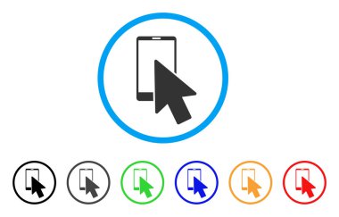 Smartphone ok işaretçi simgesi yuvarlak