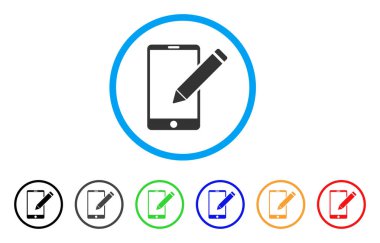 Smartphone düzenleme kalem simgesi yuvarlak