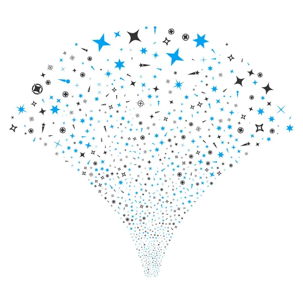 Kaynak akışı konfeti yıldız kutsal kişilerin resmi