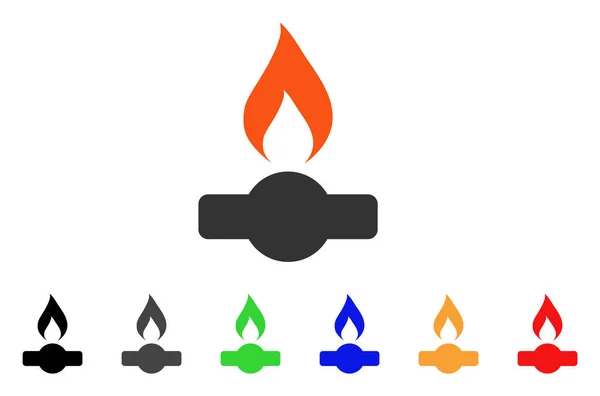 Векторная икона газового огня — стоковый вектор