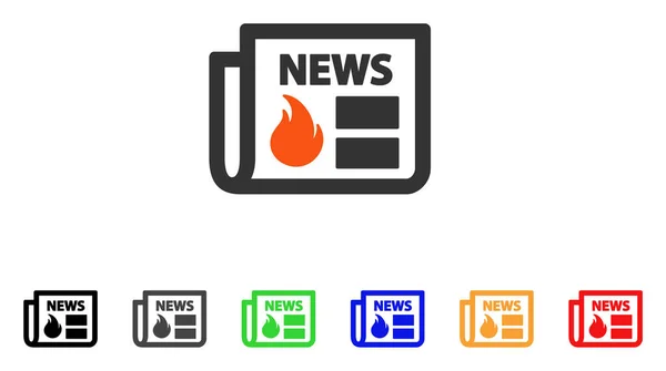 Hot News Vector Icon — Stock Vector