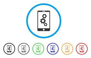 Smartphone Gears yuvarlak simge