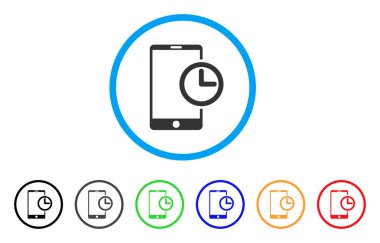 Simge Smartphone zaman yuvarlak