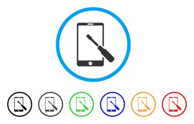 Smartphone tornavida yuvarlak simge ayarlama