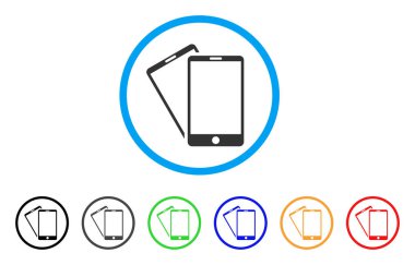 Akıllı telefonlar yuvarlak simge