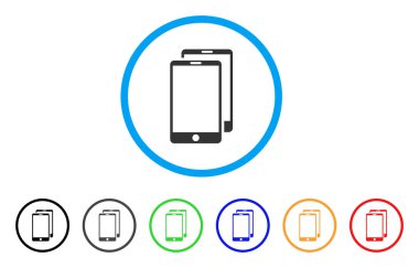 Akıllı telefonlar yuvarlak simge