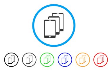 Akıllı telefonlar yuvarlak simge