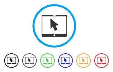 Tablet ok işaretçi yuvarlak simgesi