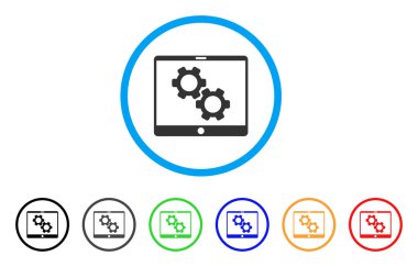 Tablet ayarları Gears yuvarlak simgesi