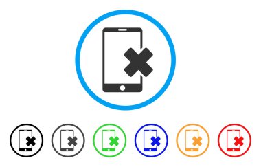 Yanlış Smartphone yuvarlak simge