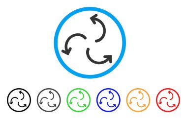 Siklon okları simge yuvarlak