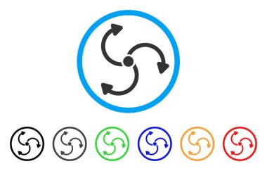 Fan döndürme yuvarlak simgesi