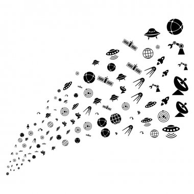 Uzay teknolojisi kaynak akışı simgeleri