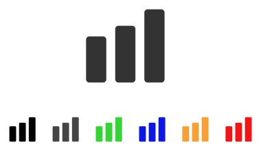 Çubuk grafik artış vektör simgesi