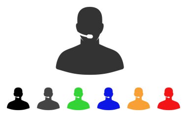 Çağrı merkezi operatör vektör simgesi