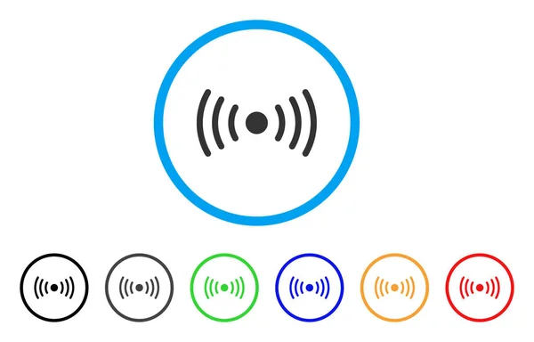 Abgerundetes Symbol für Wi-Fi-Punkt — Stockvektor